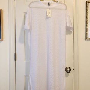 White mesh ASOS oversized cover up/dress